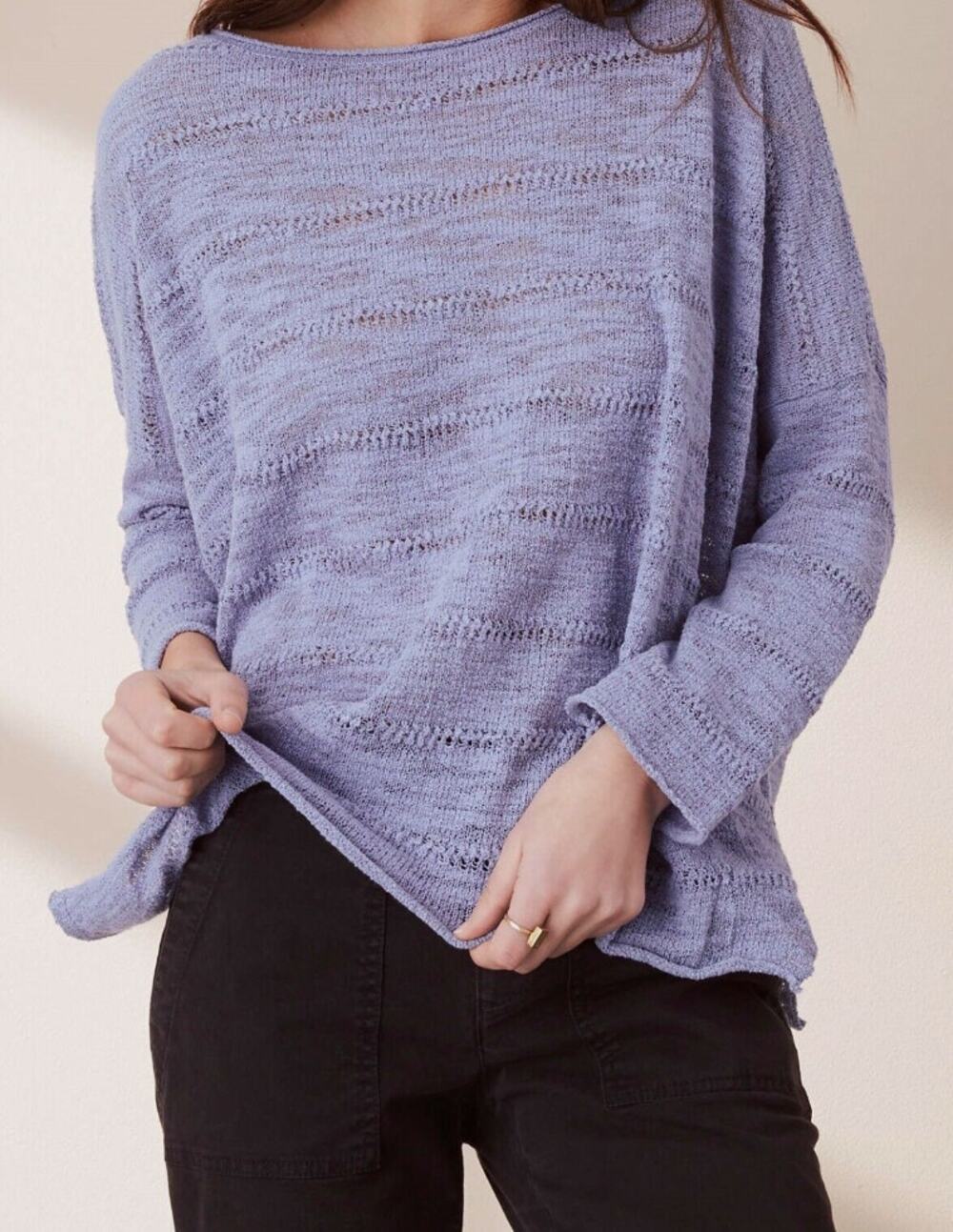 Lou & Grey Relaxed Stitch Summer Pullover Top SMALL
